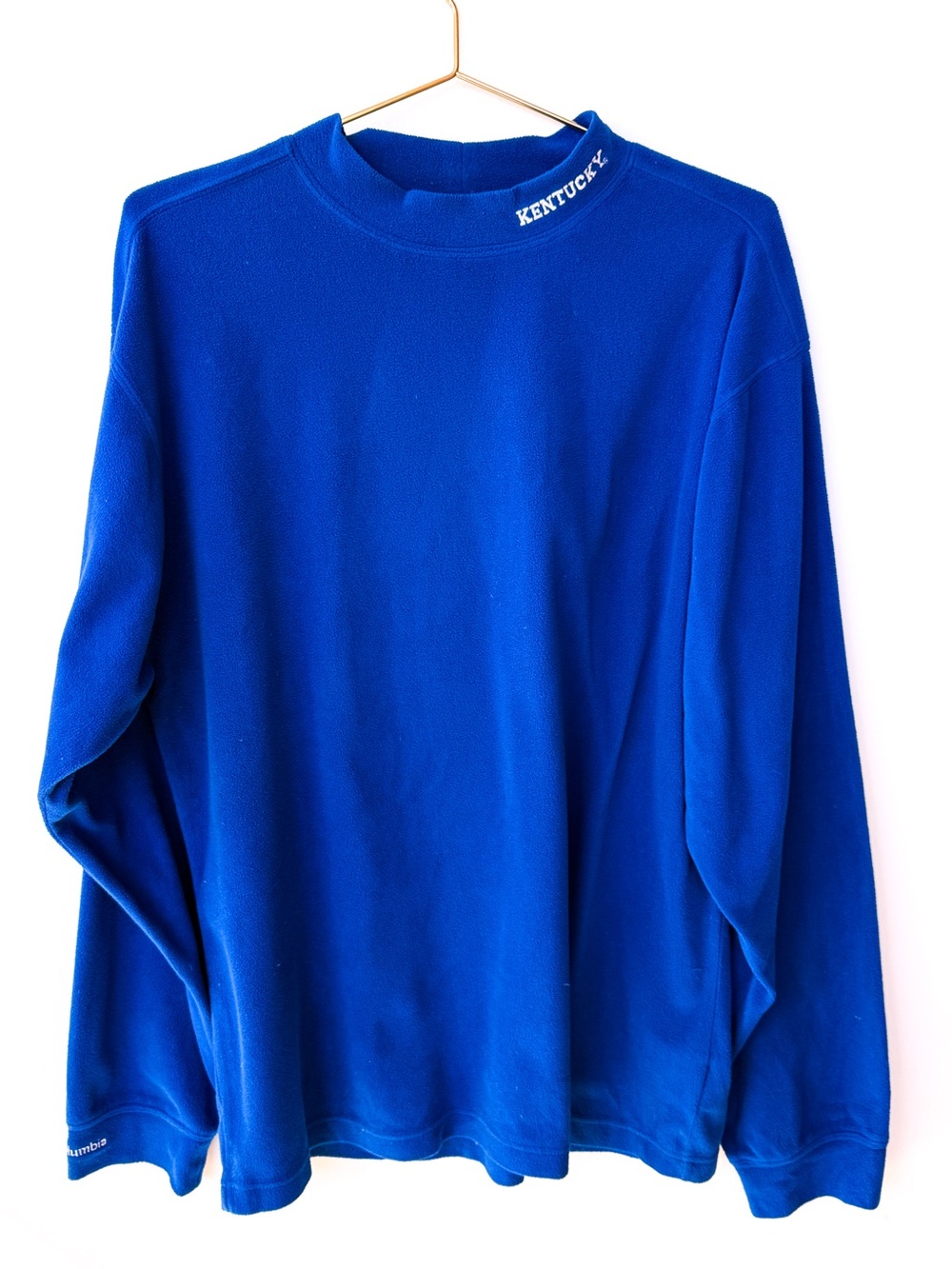 Men’s Columbia Fleece Mock Neck UK University of Kentucky Embroidered Large